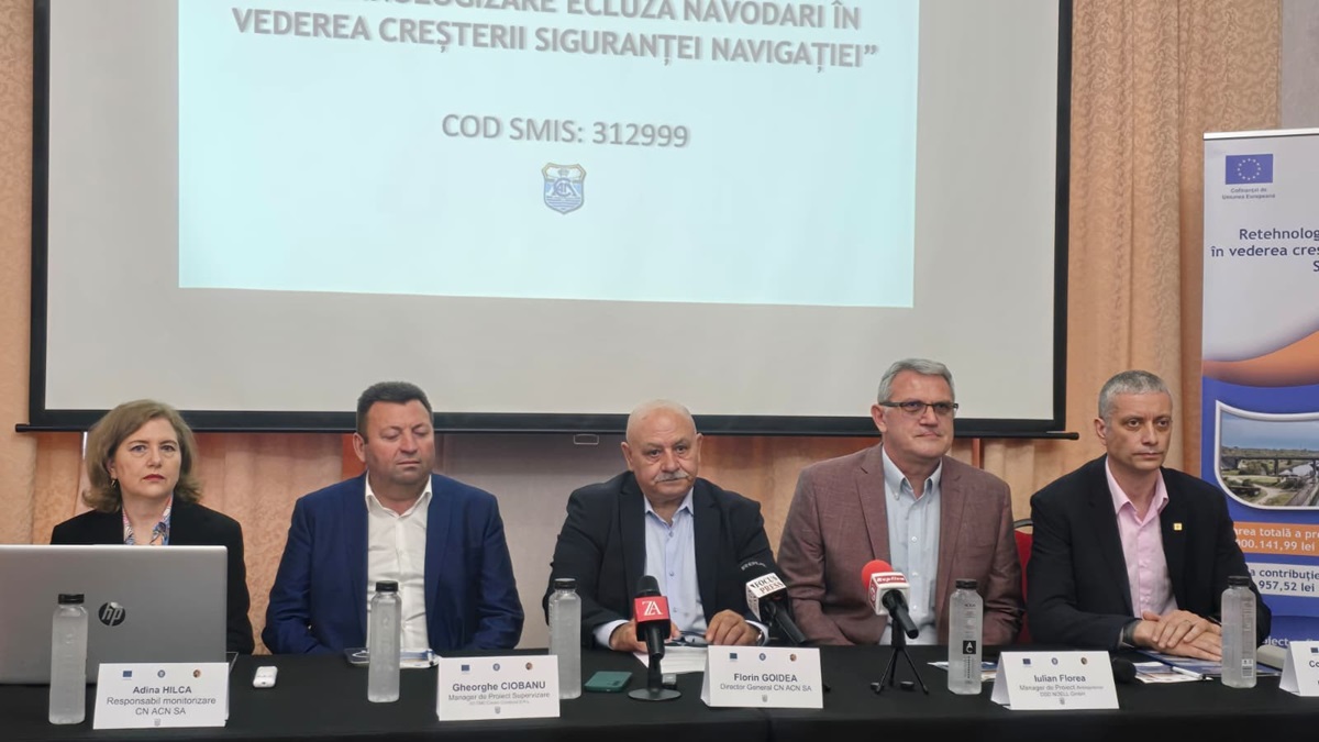 VIDEO DECLARAȚII despre stadiul proiectului privind retehnologizarea ecluzei Năvodari, derulat de CN Administraţia Canalelor Navigabile SA