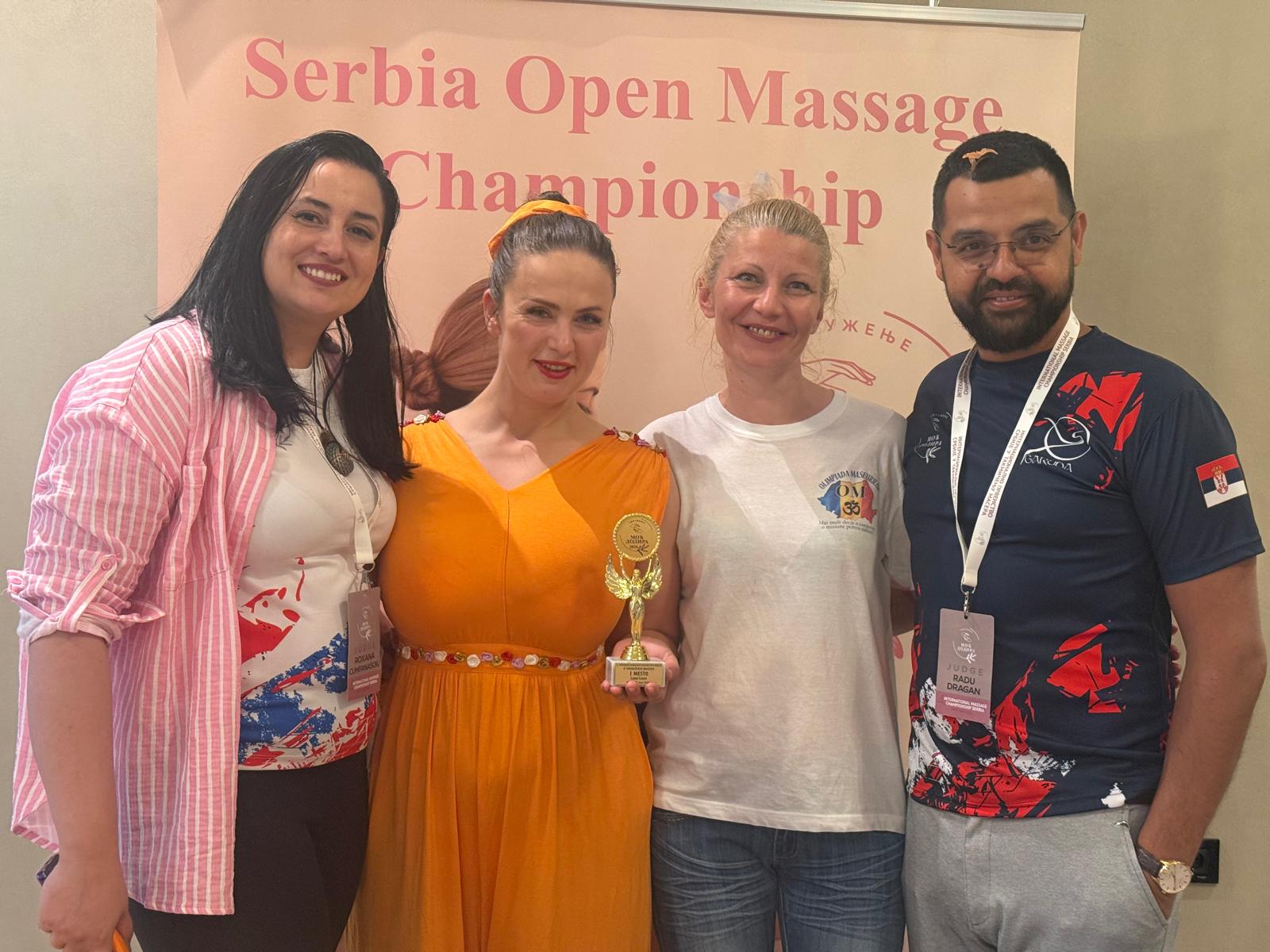 FOTO Performanță remarcabilă pentru constănțeanca Cristina Vaporidis: a obținut locul I la Campionatul Internațional de Masaj din Serbia