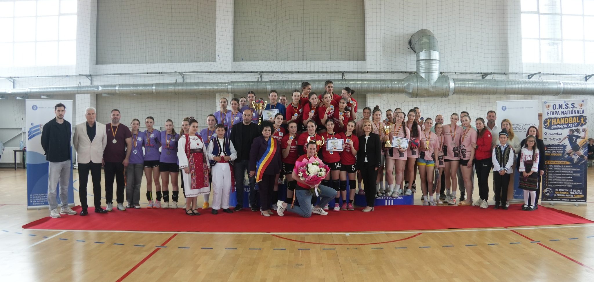 FOTO Cumpăna a găzduit elita handbalului școlar feminin din România. Cum arată clasamentul final al etapei naționale a Olimpiadei Naționale a Sportului Școlar la handbal feminin