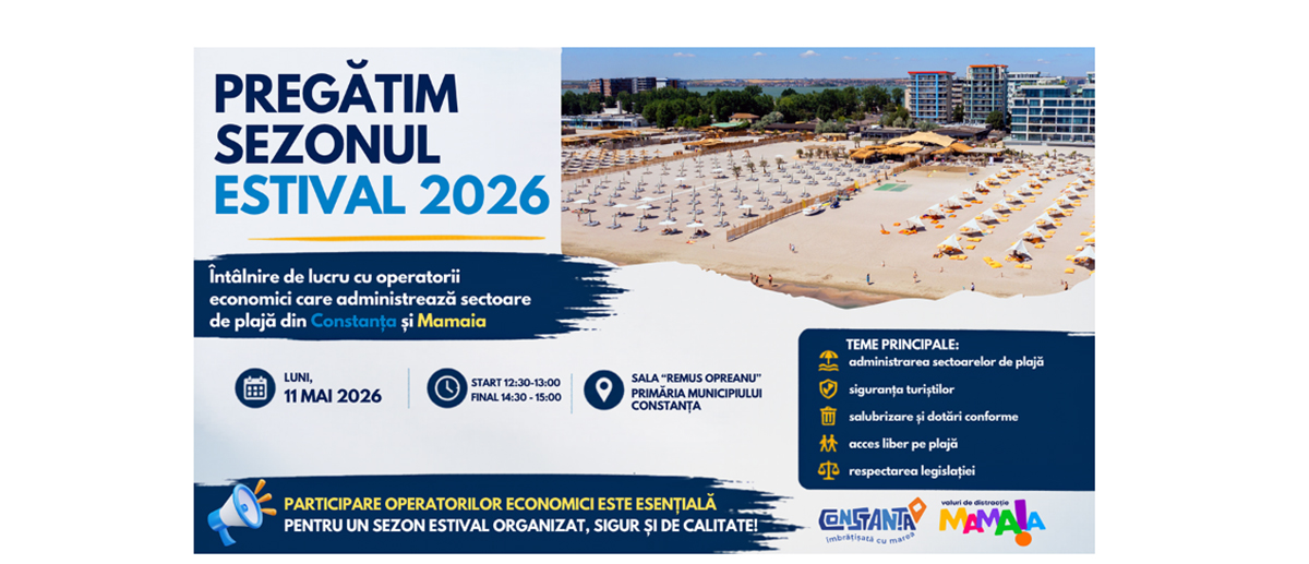 Administratorii de plaje, față în față cu reprezentanții Ministerului Turismului, Primăriei și OMD Mamaia Constanța: Temele abordate
