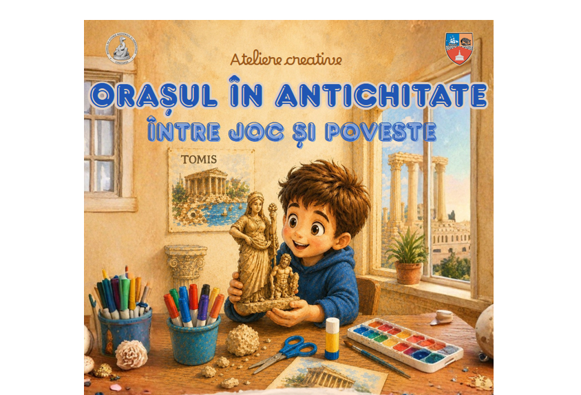 Muzeul de Istorie Națională și Arheologie Constanța organizează ateliere creative pentru copii. Orașul Tomis în antichitate, între joc și poveste