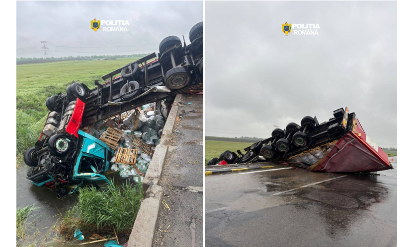 FOTO Accident MORTAL pe DN21: Un șofer de TIR a murit pe loc