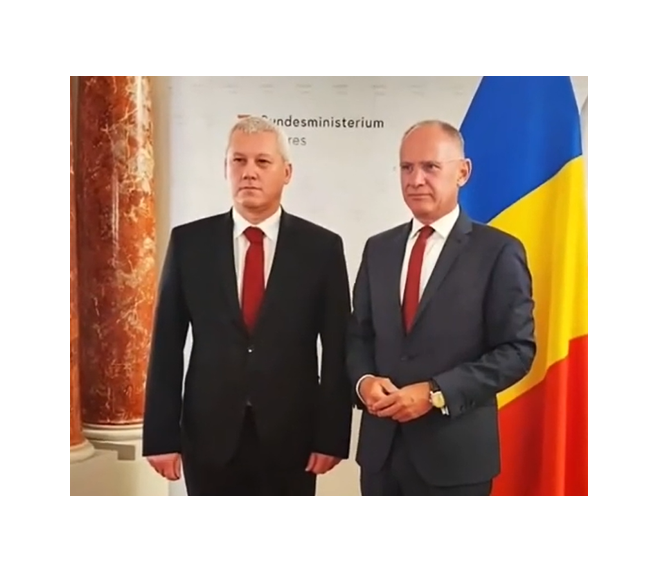 Cătălin Predoiu și ministrul de Interne al Austriei, declarații la Constanța despre securitatea frontierei maritime