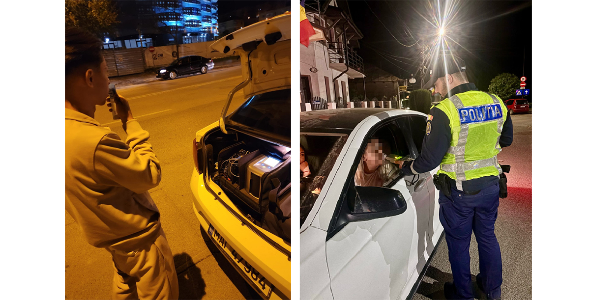 FOTO RAZII de amploare în județul Tulcea: Polițiștii au verificat mașinile tunate și i-au căutat pe șoferii beți la volan