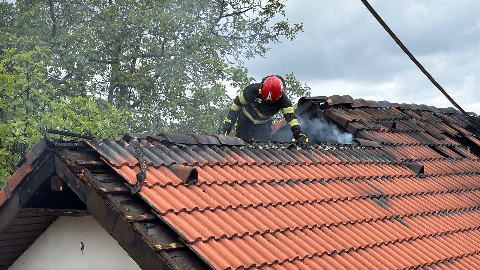 FOTO VIDEO Incendiu de proporții în Tulcea: Proprietara, RĂNITĂ de flăcări