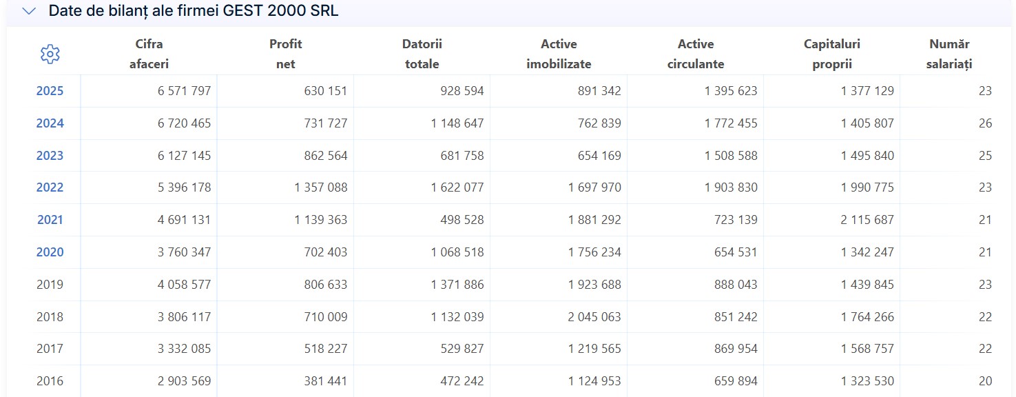 Gest 2000 SRL cifre proces primar Vergil Chițac
