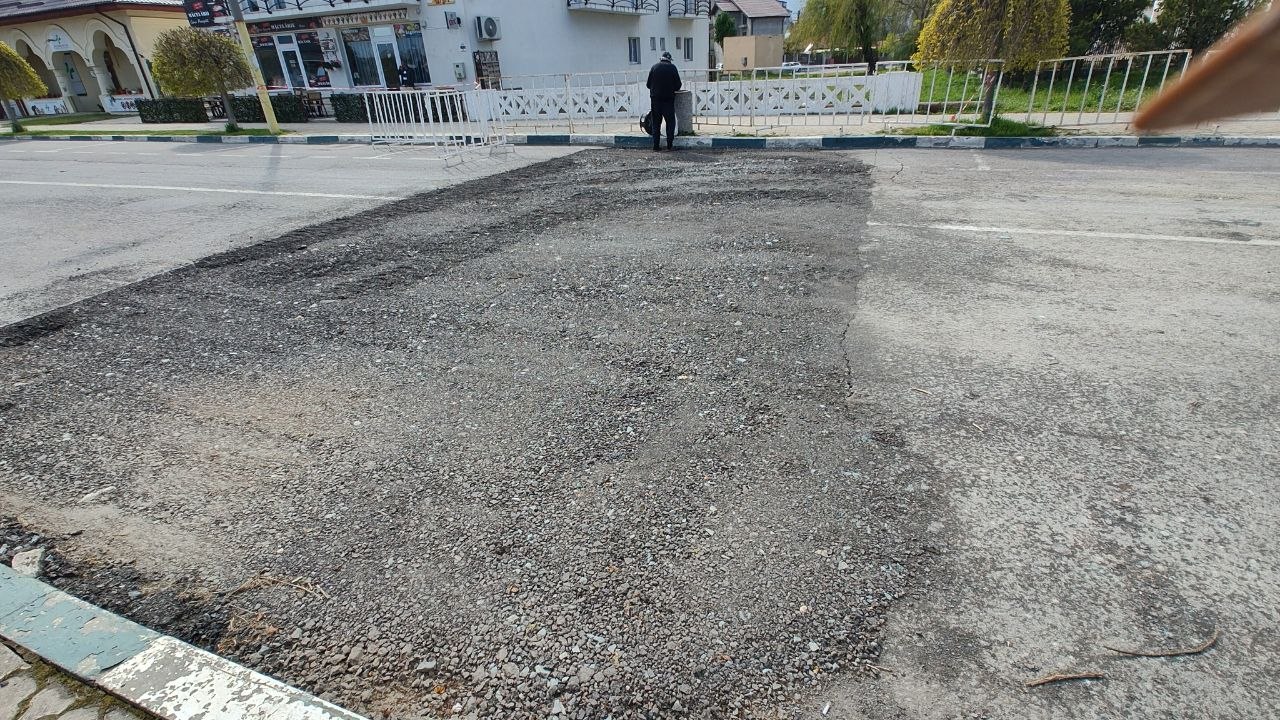 Techirghiol pod prăbușit stradă surpată strada Victor Climescu