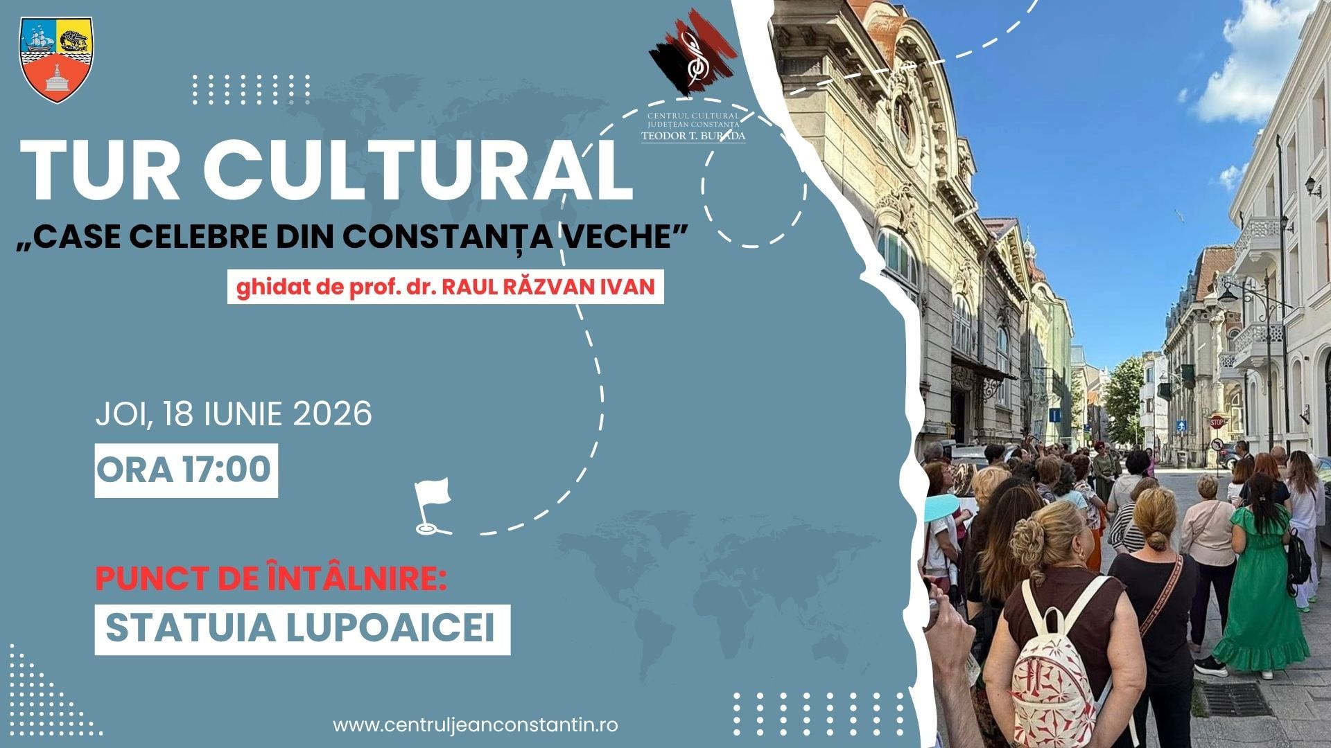 Case celebre din Constanța Veche: Tur GRATUIT printre poveștile ascunse ale orașului, organizat de Centrul Cultural Județean Teodor T. Burada