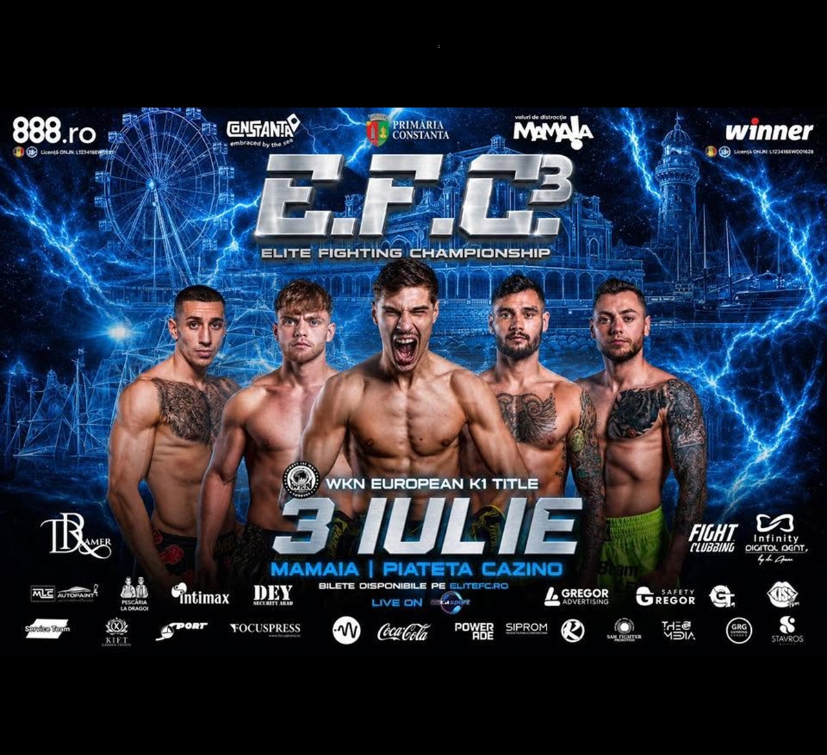 Competiția Elite Fighting Championship 3 Summer Edition, din stațiunea Mamaia, așteptată cu mare interes de iubitorii galelor de kickboxing! Când va avea loc