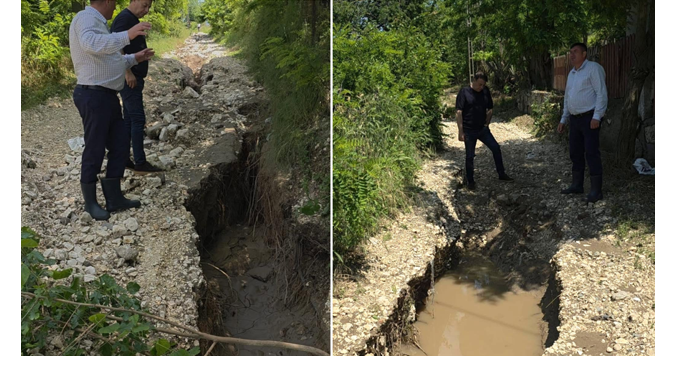 FOTO După dezastrul provocat de ploi, în Lipnița, președintele CJC, Florin Mitroi, a mers în teren: Prioritatea mea este siguranța oamenilor și sprijinirea comunității în depășirea acestui moment dificil