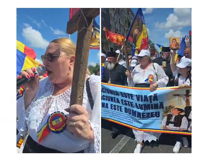 Sute de persoane au participat la Marşul Normalităţii. Diana Şoşoacă, în fruntea manifestanţilor