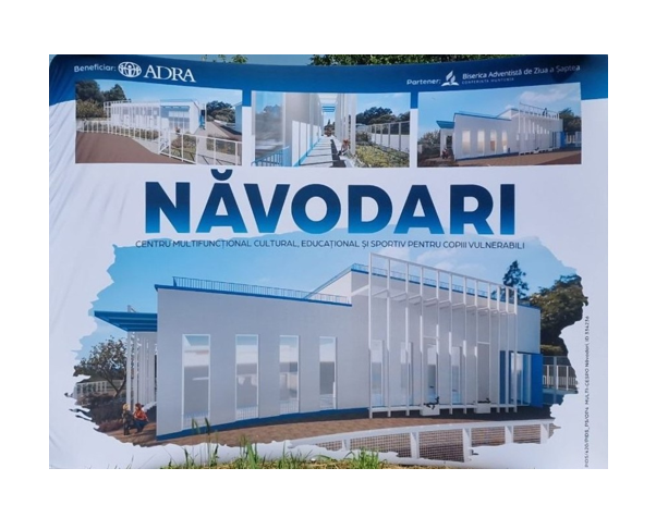 Agenția Adventistă pentru Dezvoltare, Refacere și Ajutor – ADRA România anunță începerea lucrărilor la Centrul Multifuncțional Cultural, Educațional și Sportiv pentru copiii vulnerabili din Năvodari