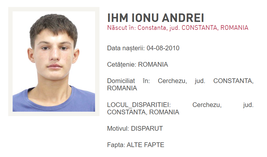 dispărut Cerchezu