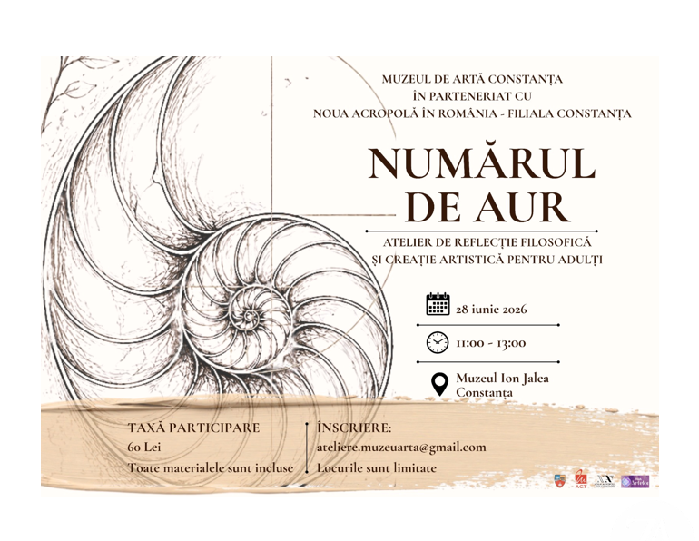 Constanța: Matematica întâlnește arta la Muzeul Ion Jalea. Un atelier dedicat fascinantului Număr de Aur are loc duminică, 28 iunie