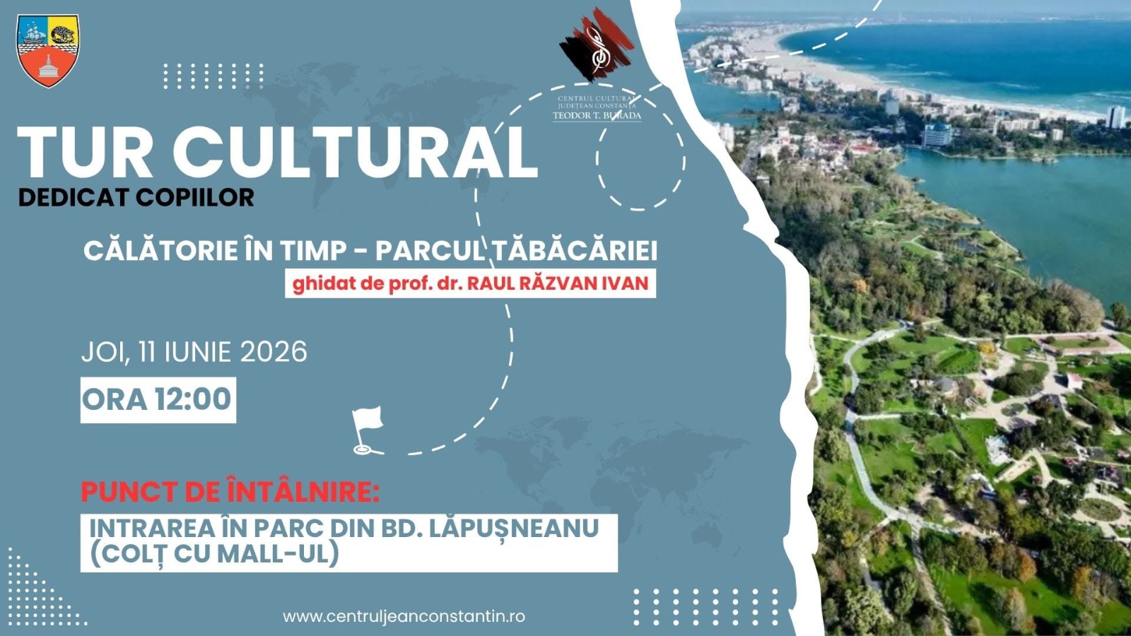 Călătorie în timp prin Parcul Tăbăcăriei - un tur cultural pe înțelesul copiilor, un eveniment organizat de Centrul Cultural Județean Teodor T. Burada