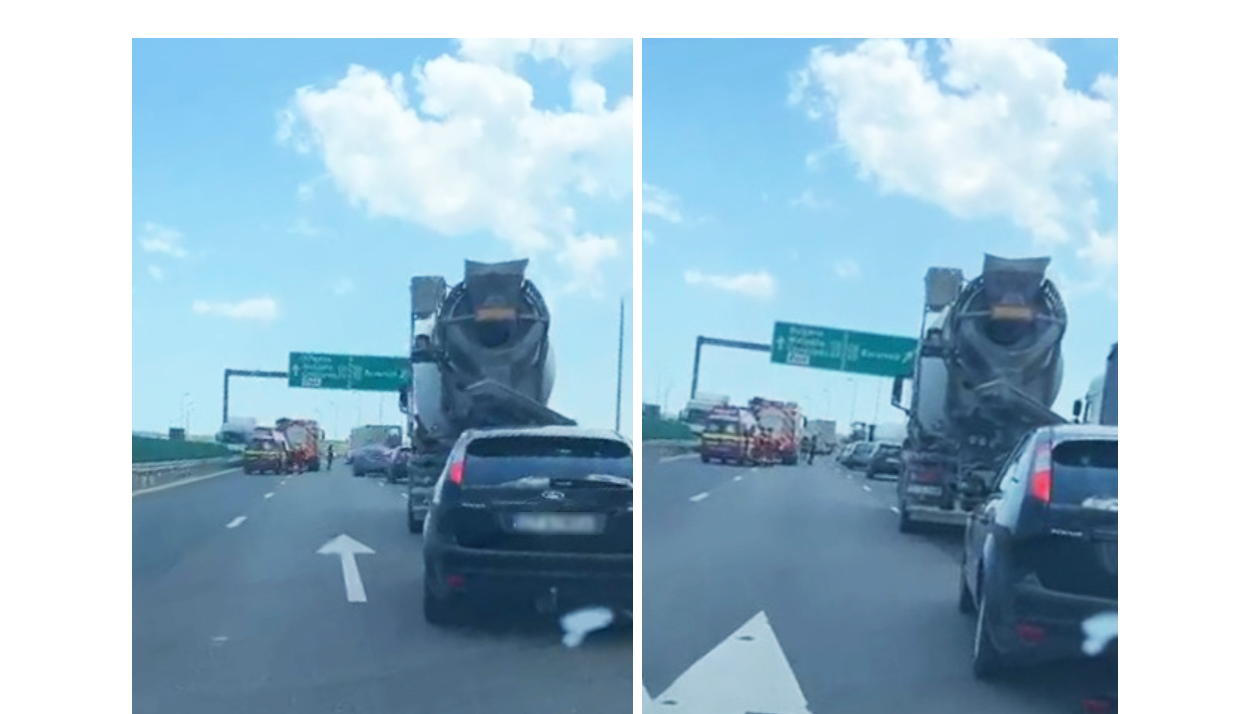 Accident rutier pe autostrada A4 Ovidiu-Agigea, lângă Valu lui Traian: Traficul este BLOCAT pe sensul spre Agigea