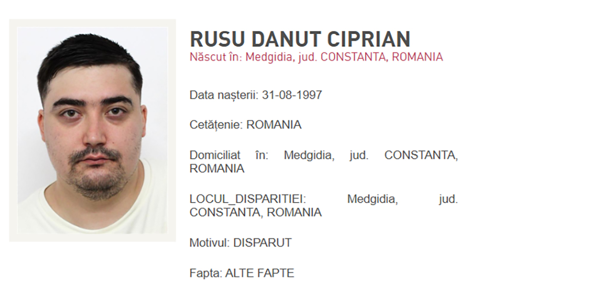 Bărbat din Medgidia dispărut