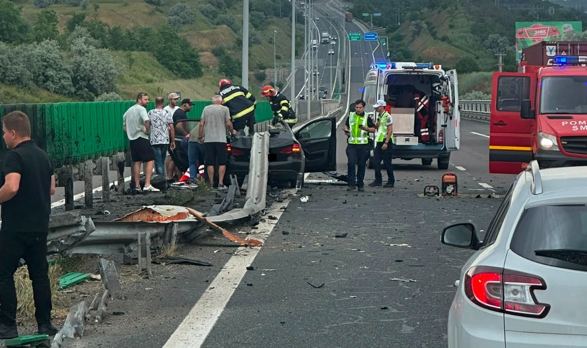 Fetiță de 2 ani, rănită într-un GRAV accident pe Autostrada A2, aproape de Cernavodă! O femeie, transportată la spital în comă