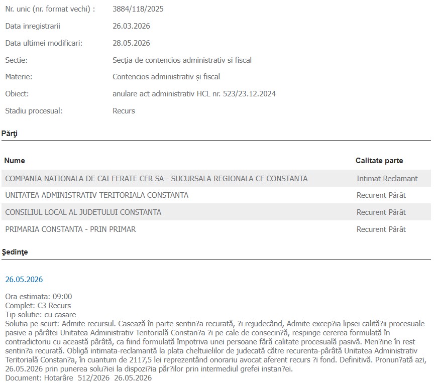 CFR SA proces HCL