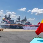 FOTO Corveta Contraamiral August Roman - 261 a intrat astăzi în serviciul Forțelor Navale Române! Cine este comandantul vasului