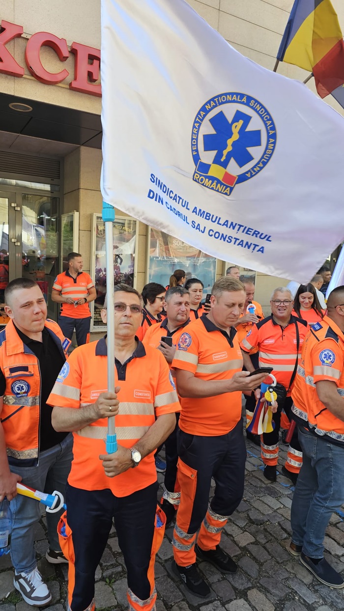 SAJ Constanța sindicaliști protest București Ministerul Sănătății Legea salarizării