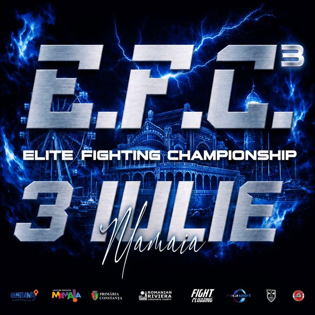 Trei sportivi de la CSM Constanța urcă mâine seară în ringul Elite Fighting Championship 3 Summer Edition. Cosmin Brumă luptă pentru centura europeană WKN!