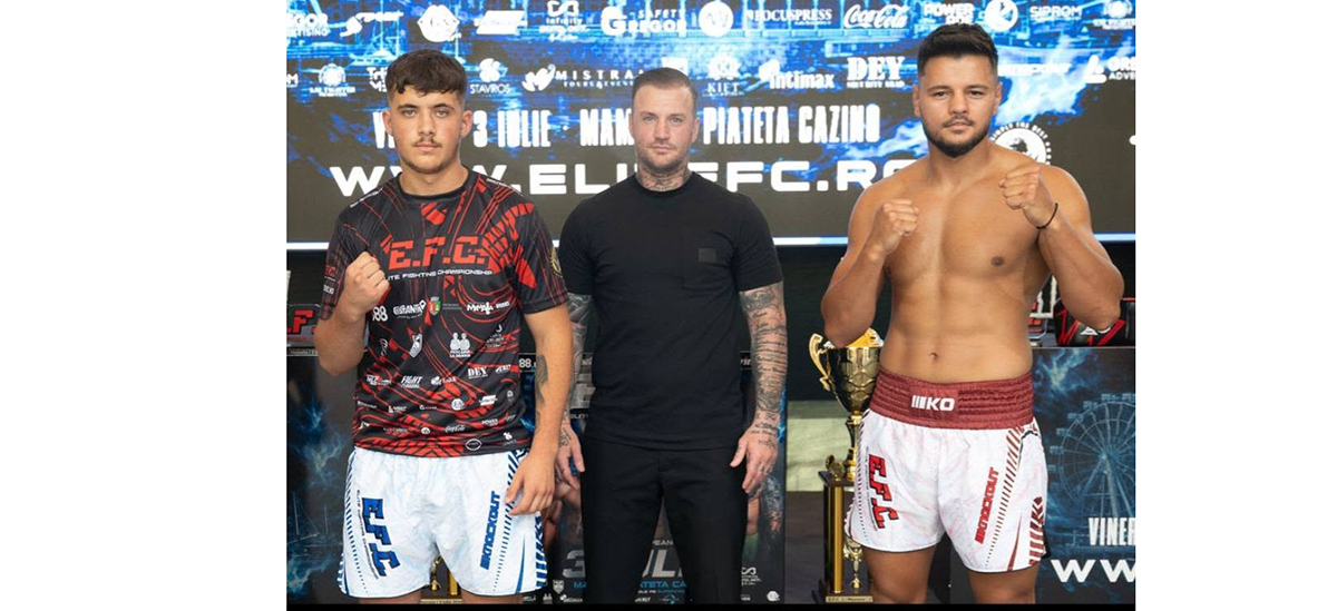 Meci MARE, astăzi, la Piațeta Cazino Mamaia: Mario Bogdan și Andrei Ciortescu de la Viitorul Fântânele luptă în gala Elite Fighting Championship