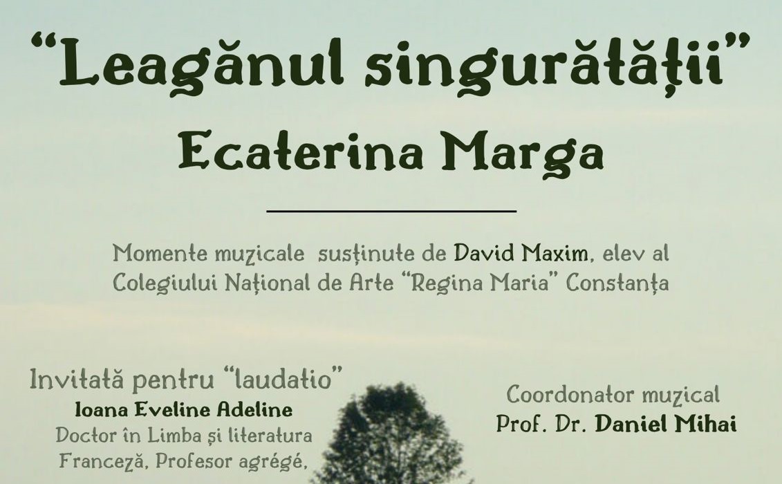 Centrul Cultural Județean Teodor T. Burada anunță lansarea volumului intitulat Leagănul Singurătății, semnat de Ecaterina Marga! Iată când va avea loc evenimentul