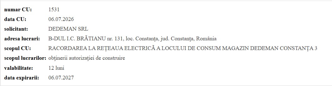 Dedeman Constanța 3 CU