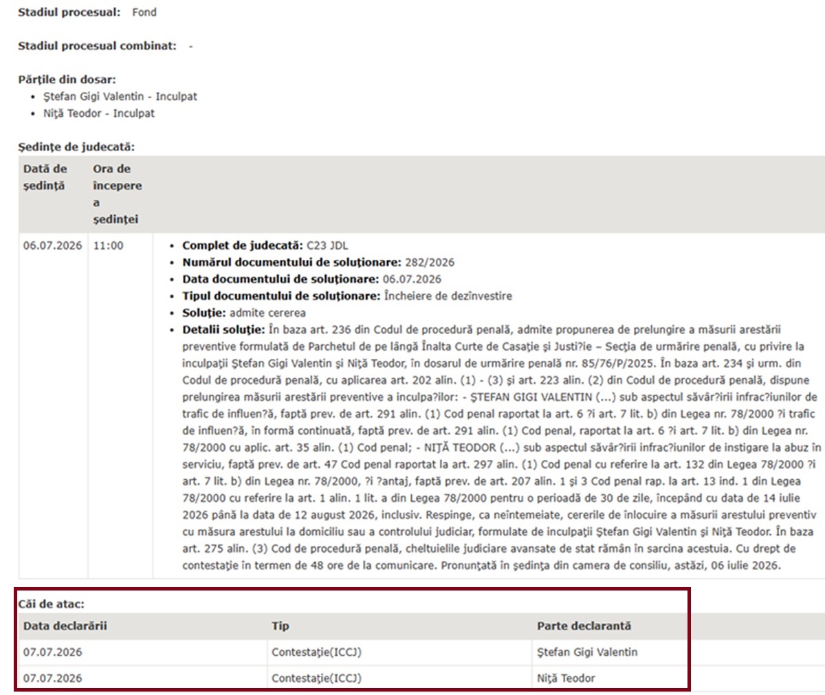 Procurori-Constanța-GigiValentinStefan-TeodorNiță-ICCJ