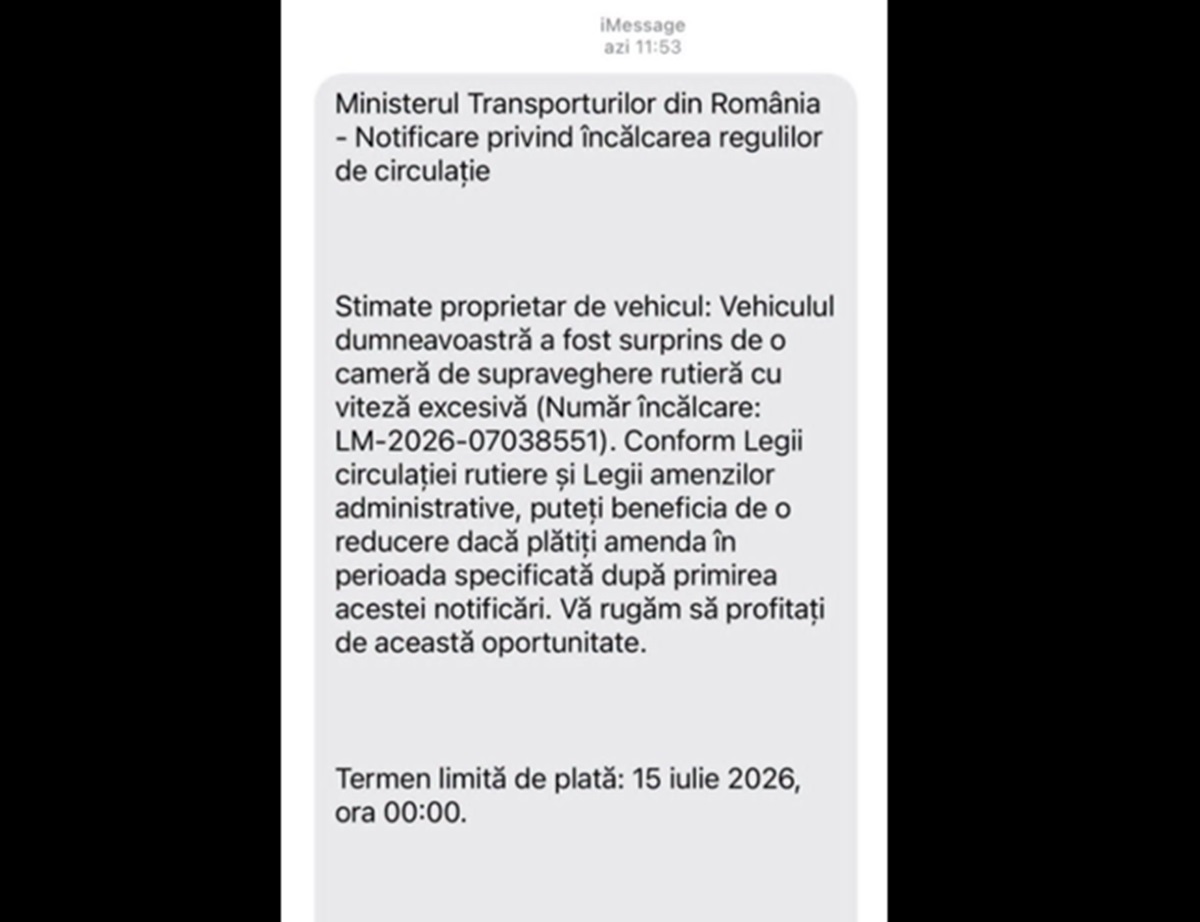Atenție, șoferi! Un nou timp de fraudă prin SMS: ați fost surprins de camerele de supraveghere circulând cu viteză peste limita legală