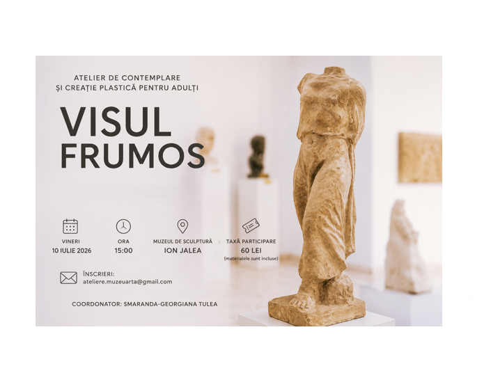 Atelier de creație plastică pentru adulți organizat la Muzeul de Sculptură Ion Jalea din Constanța