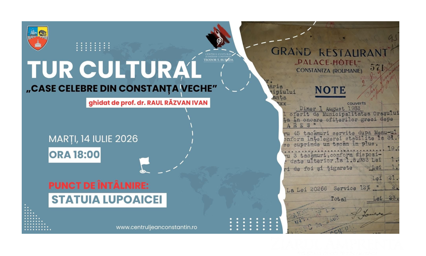 Centrul Cultural Teodor T. Burada invită constănțenii la un tur cultural prin Constanța veche: Descoperă casele celebre și poveștile fascinante ale orașului
