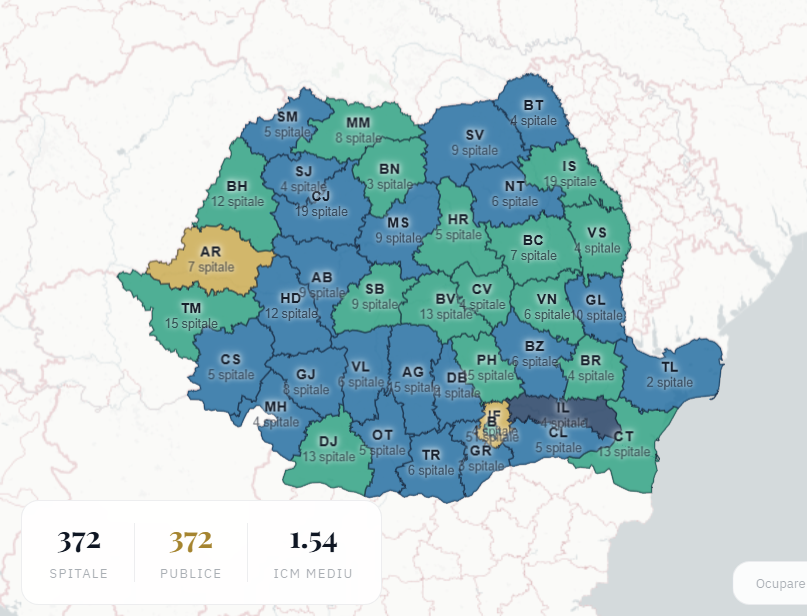 CNAS lansează o aplicație cu date despre activitatea spitalelor din România: pacienții pot vedea gradul de ocupare al unităților