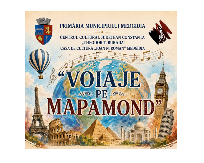 Primăria Medgidia invită publicul la spectacolul multicultural intitulat Voiaje pe Mapamond