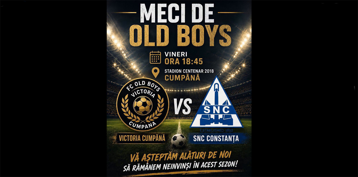 Meci MARE astăzi, la Cumpăna: Veteranii FC Victoria Cumpăna întâlnesc formația SNC Constanța
