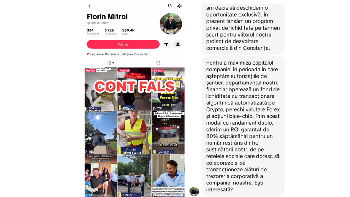 Florin Mitroi trage un semnal de ALARMĂ: Conturi FALSE folosesc imaginea președintelui CJC pentru a cere bani