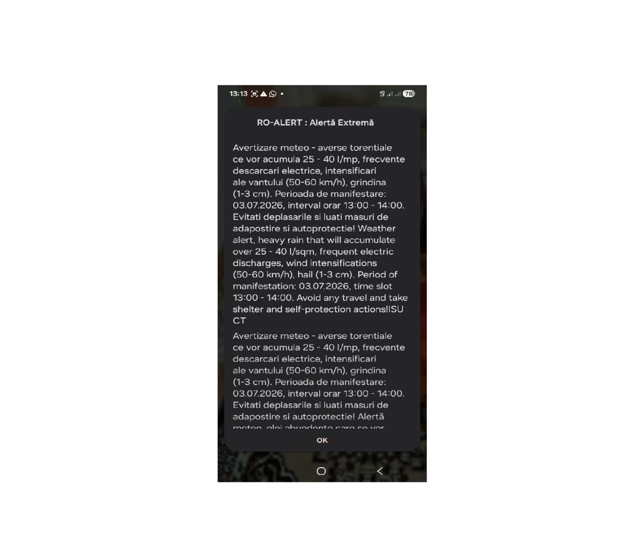 RO-ALERT! Alertă extremă inedită în Constanța