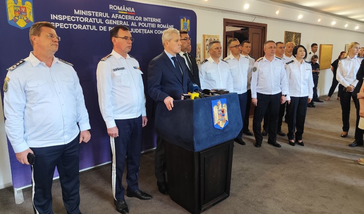 VIDEO Ministrul interimar MAI Cătălin Predoiu, declarații despre reorganizarea IPJ Constanța: Este un standard în Poliția Română