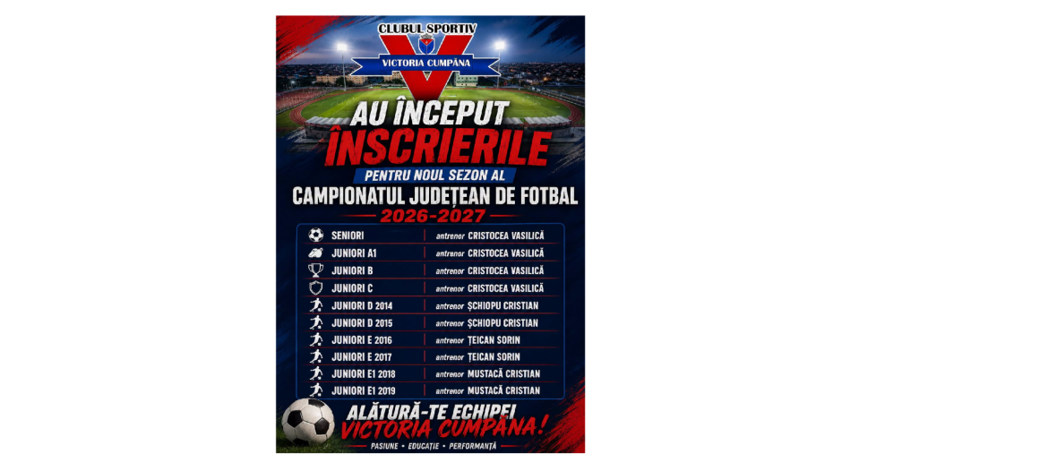 Cei care își doresc o carieră în fotbal se pot înscrie la Club Sportiv Victoria Cumpăna