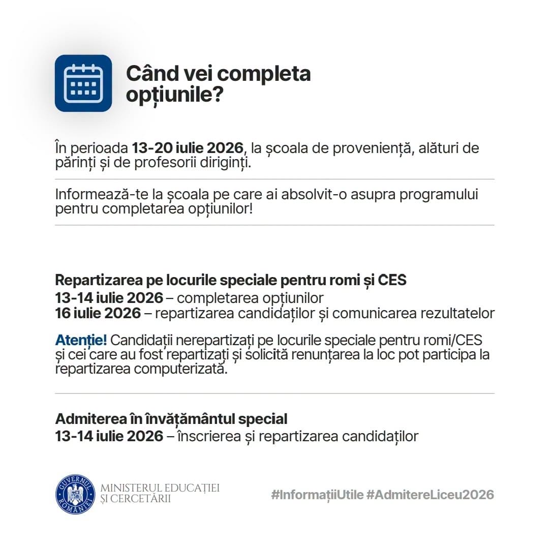 Ghid părinți admiterea la liceu 2026 ISJ Constanța