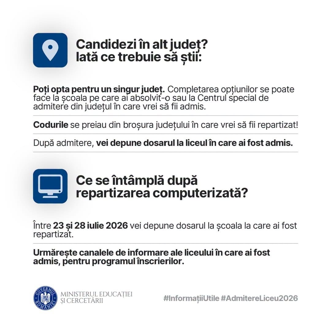 Ghid părinți admiterea la liceu 2026 ISJ Constanța