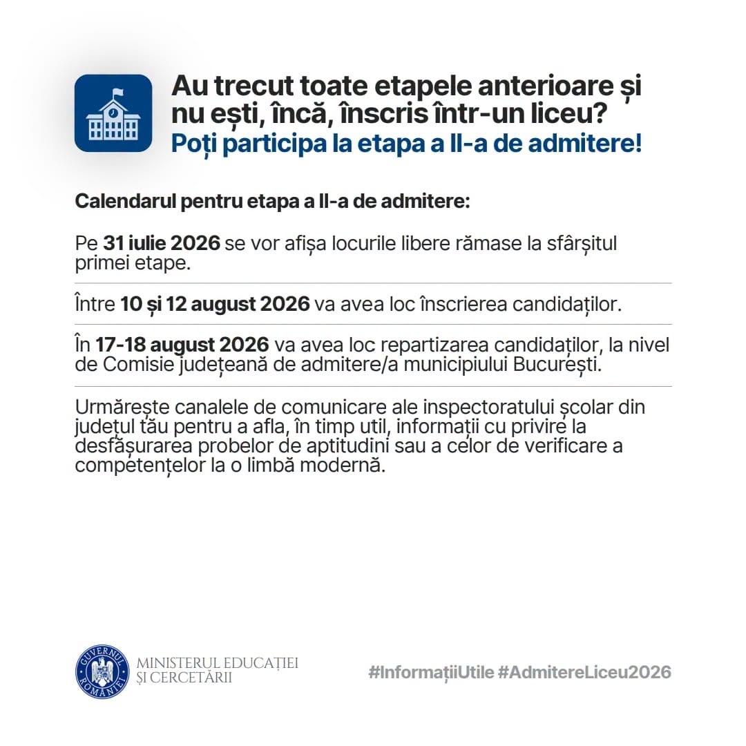 Ghid părinți admiterea la liceu 2026 ISJ Constanța