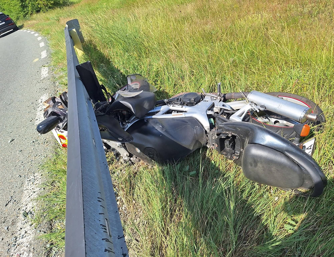 motocicletă furată după accident, accident motocicletă