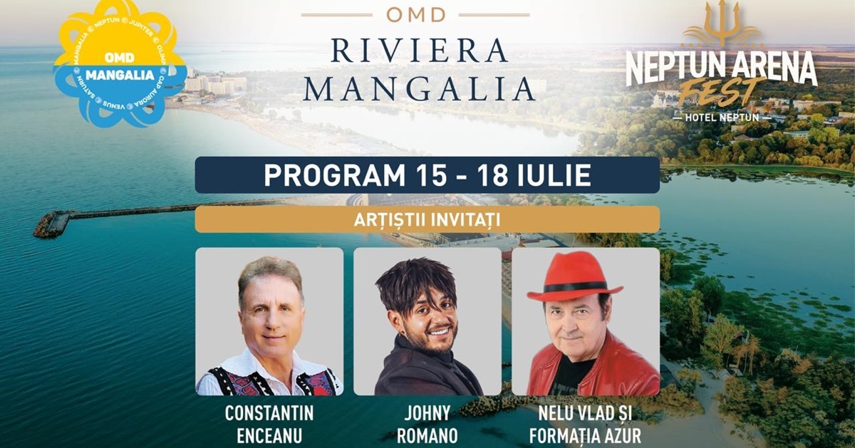 Constantin Enceanu, Jony Romano și Formația Azur vin pe Riviera Mangalia! Vezi aici programul evenimentelor