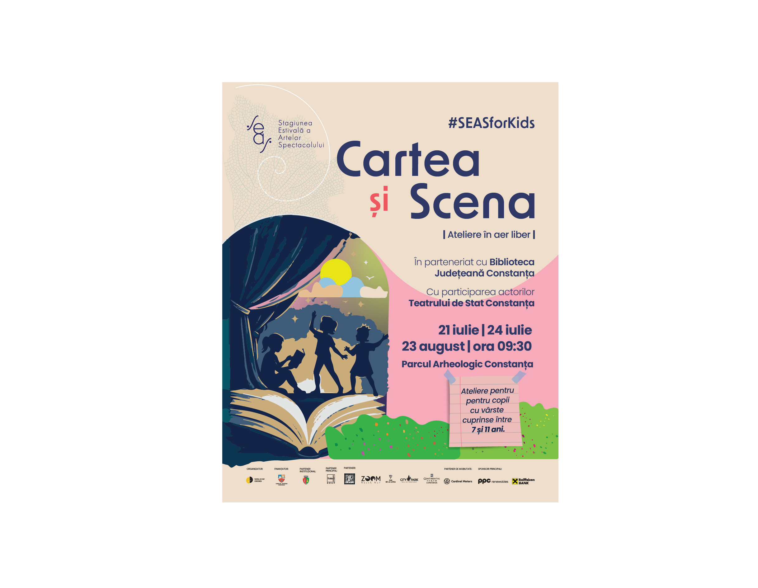 Stagiunea Estivală a Artelor Spectacolului – SEAS 2026 transformă lectura într-o aventură la Constanța