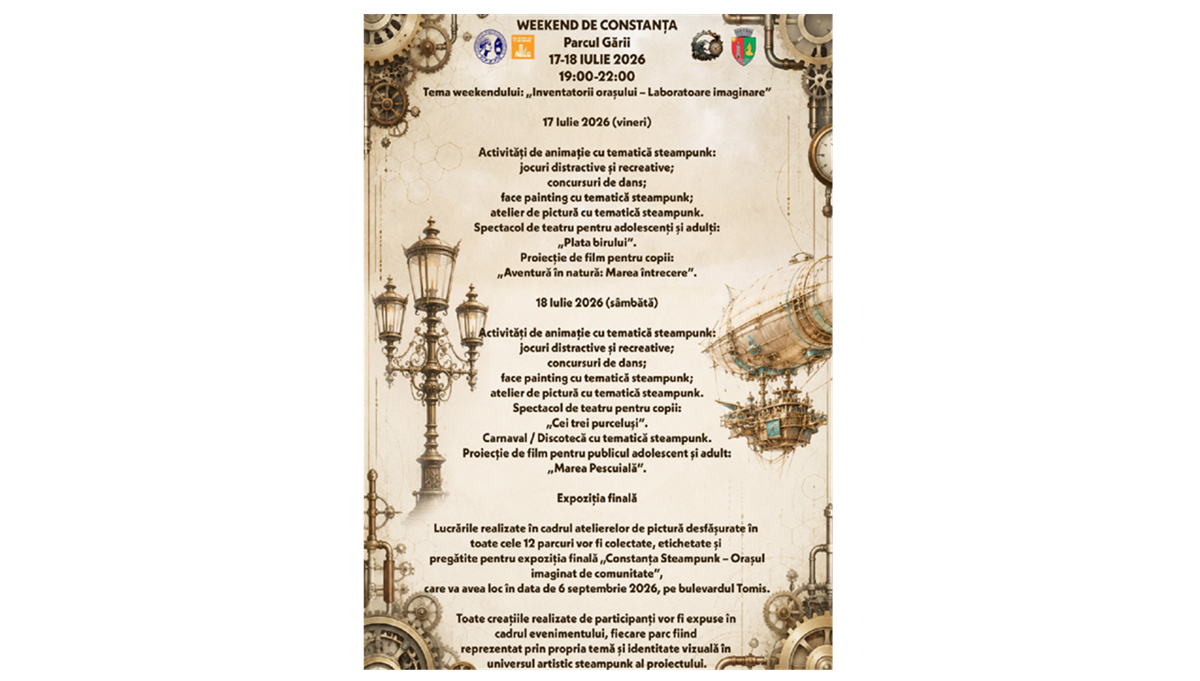 Weekend de Constanța transformă Parcul Gării într-un laborator al imaginației