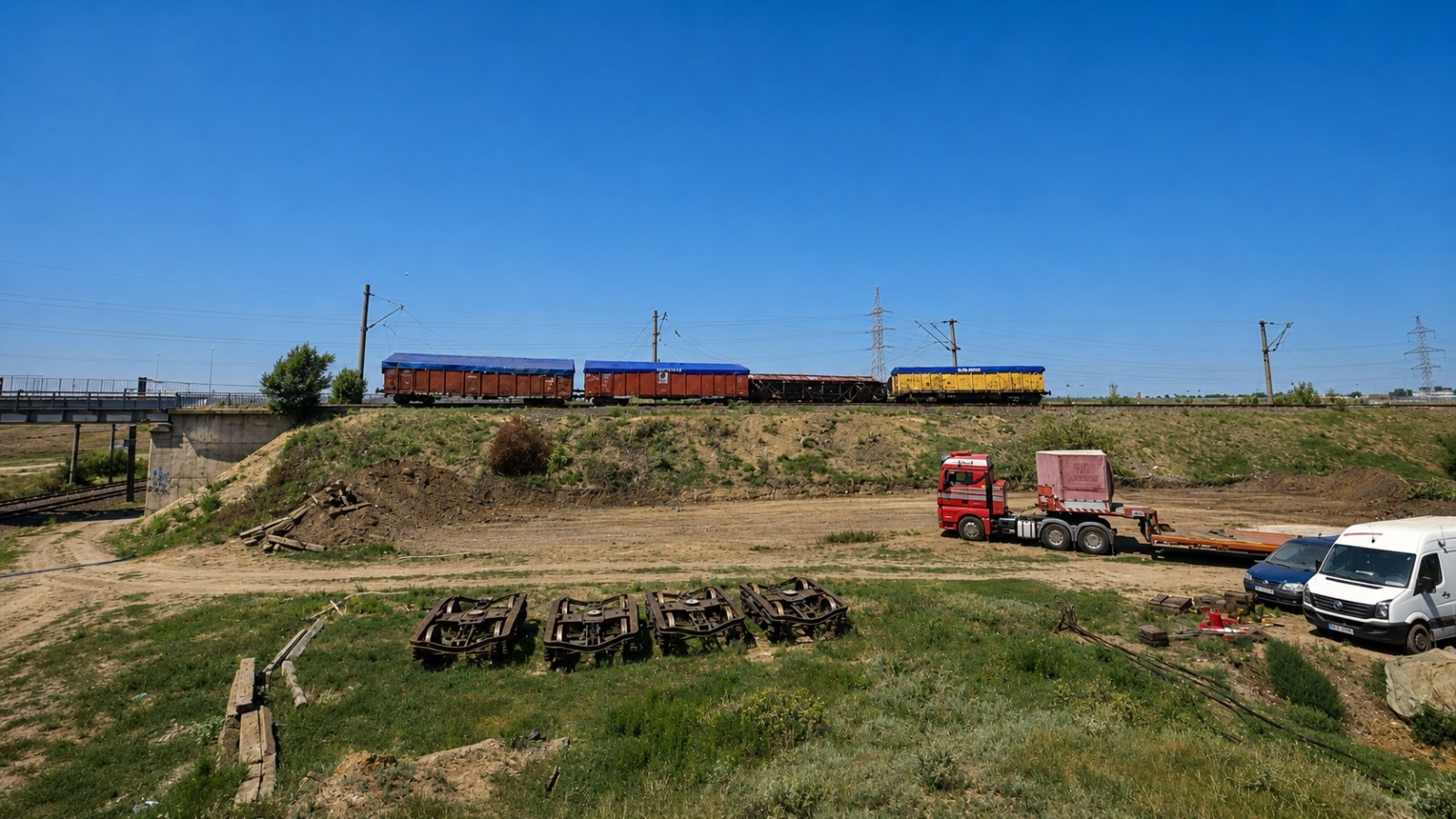 Trenurile deraiate lângă CF Palas