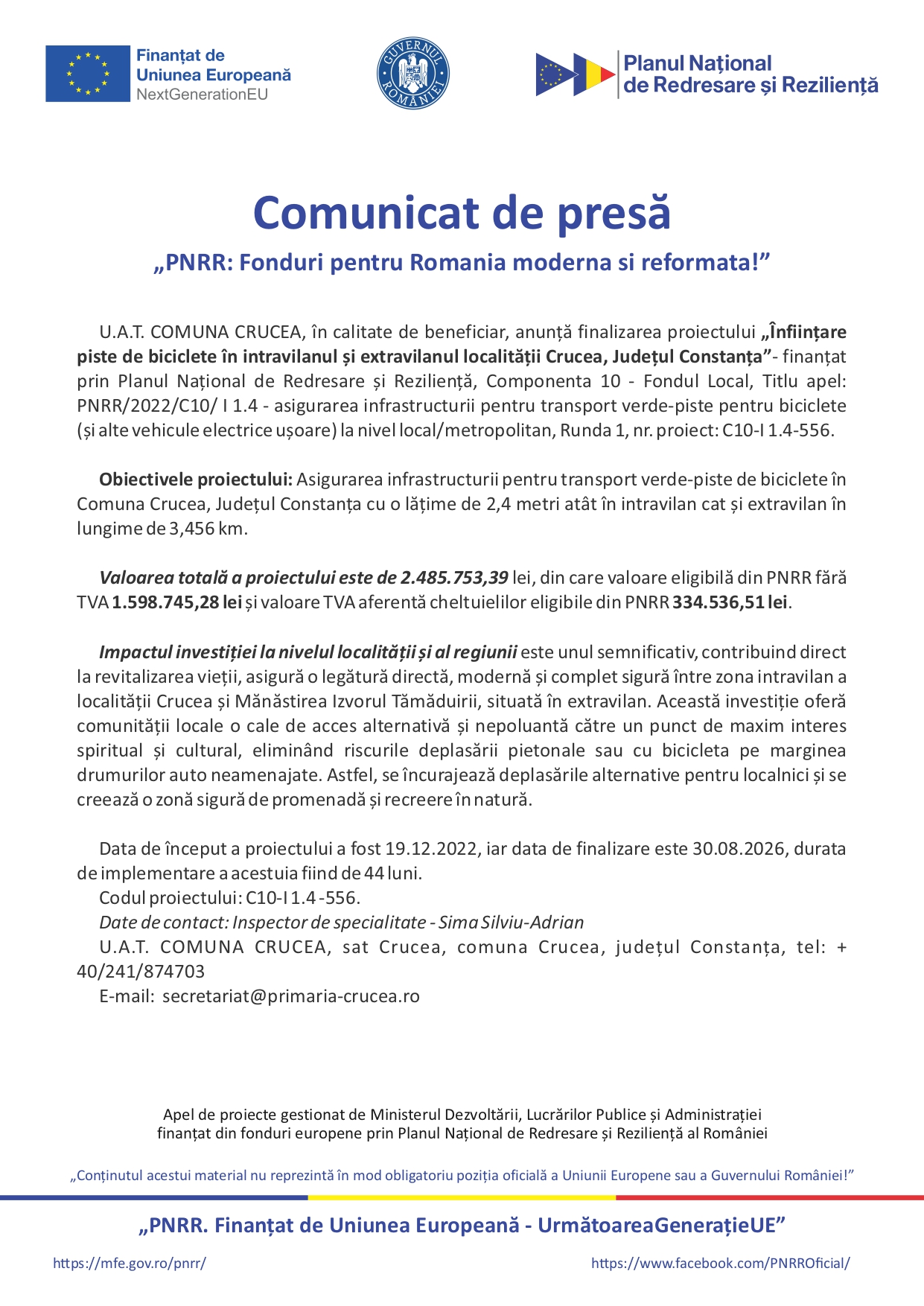 Comunicat presa_Piste Biciclete