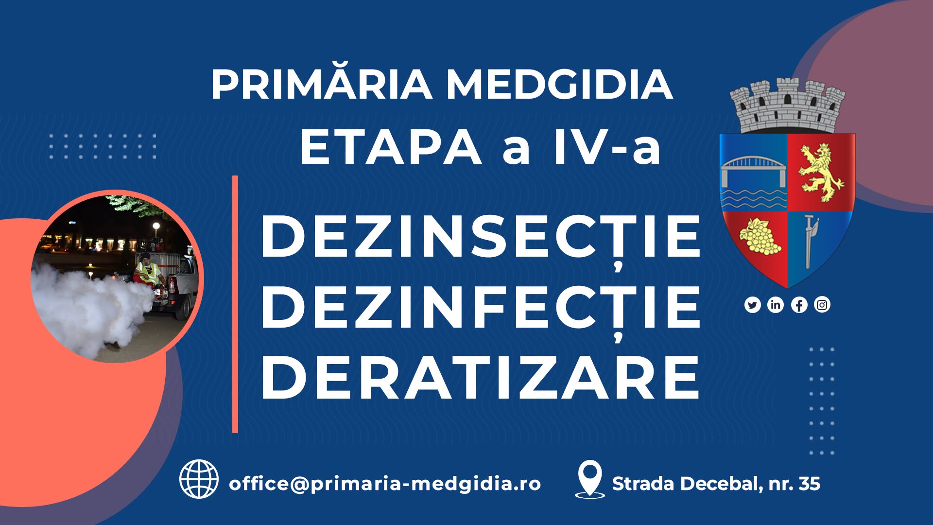 Primăria Medgidia anunță o nouă etapă de dezinsecție: tratamente împotriva țânțarilor, căpușelor și altor dăunători